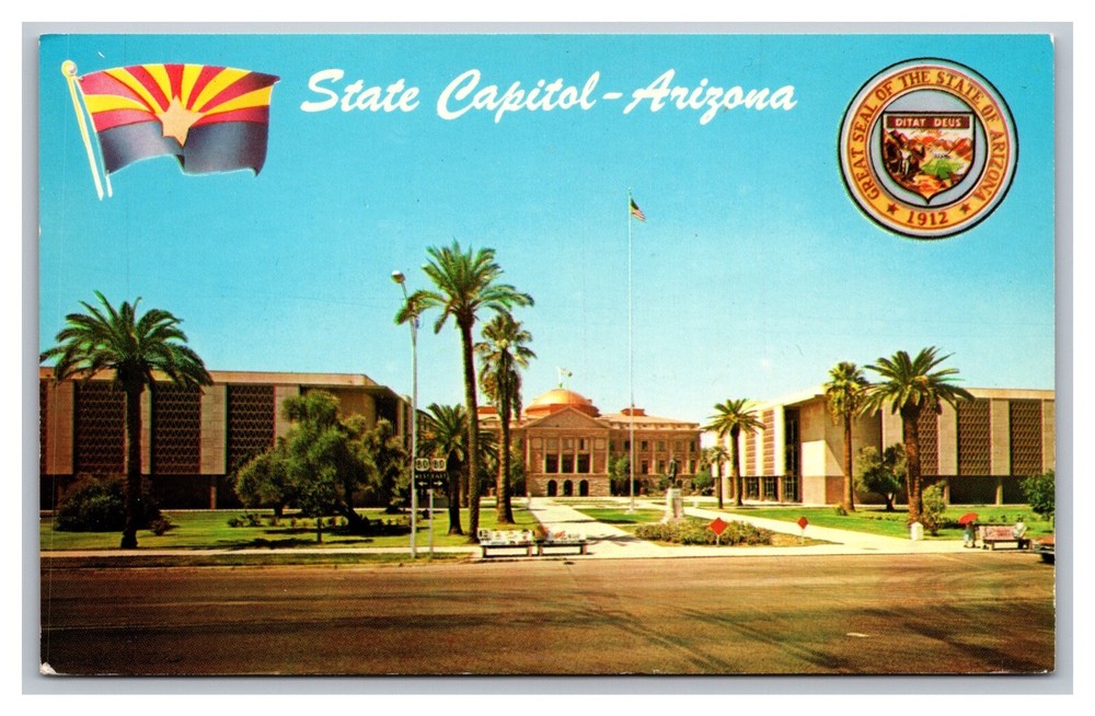 Phoenix, AZ Arizona, State Capitol Building, Vintage Chrome Postcard