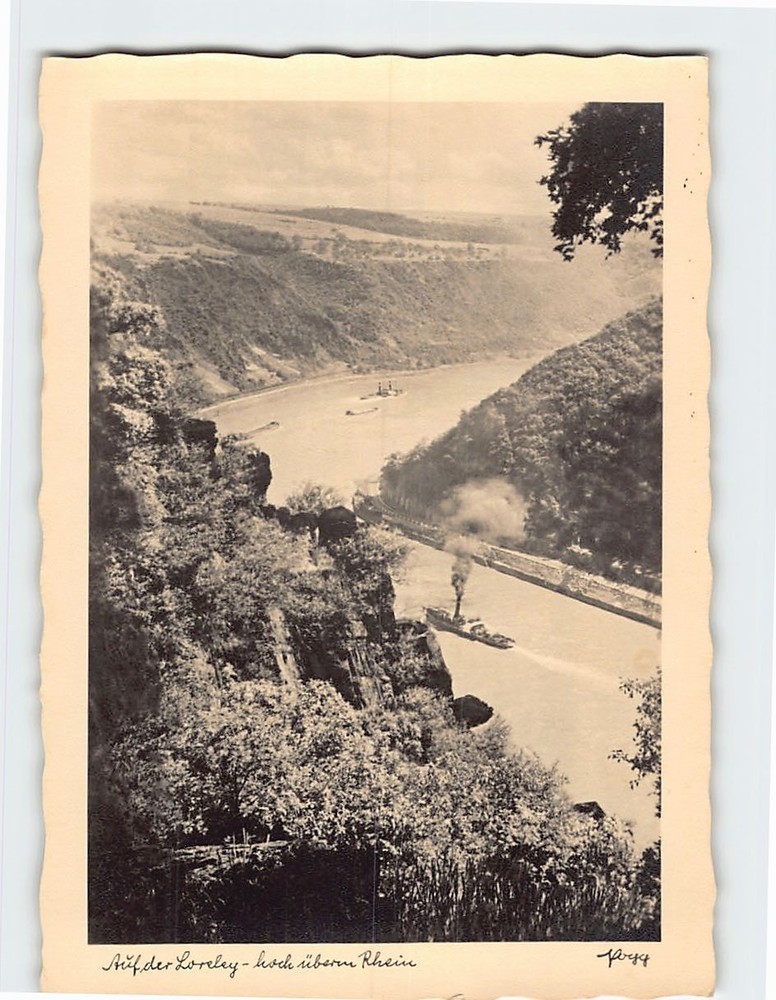 Postcard High Above the Rhine on the Lorelei