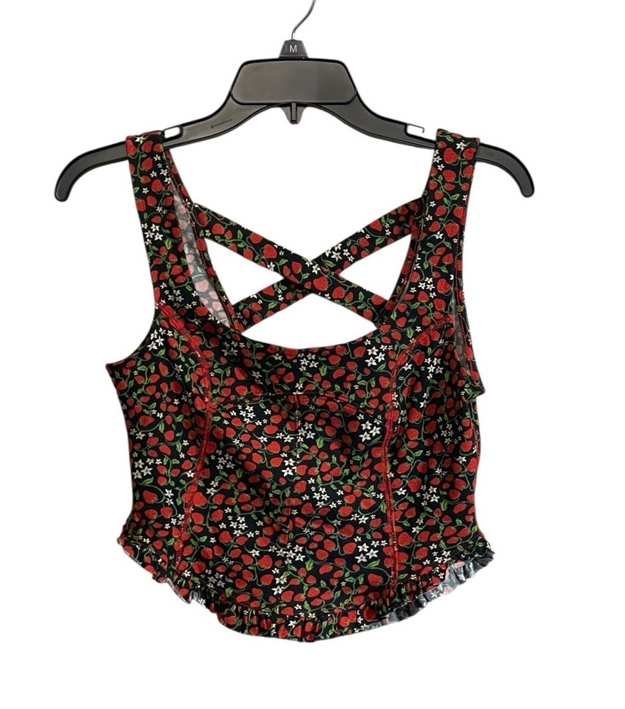 NWT Small Free People Strawberry Combo Bustier Tank Corset Cottagecore