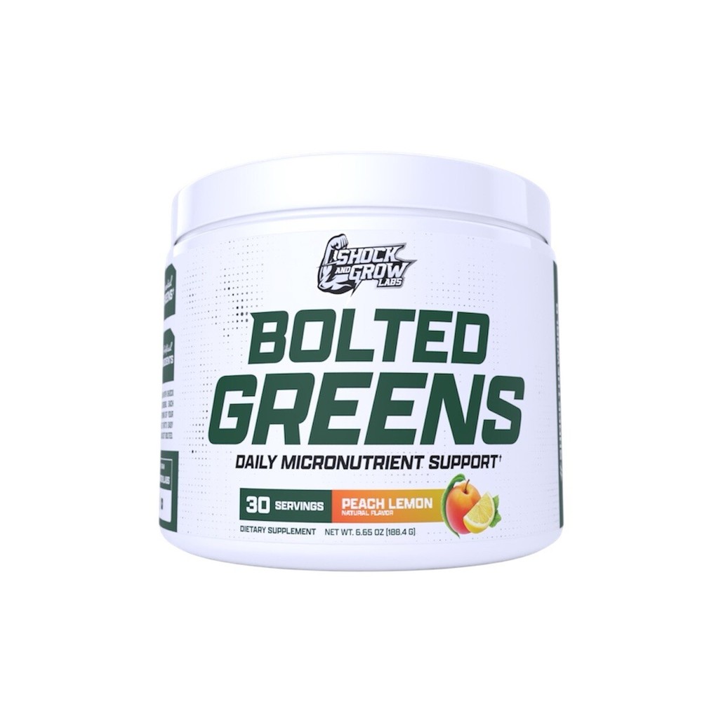 Organic Super Greens Powder - Flavor Peach Lemon - - 30 Servings