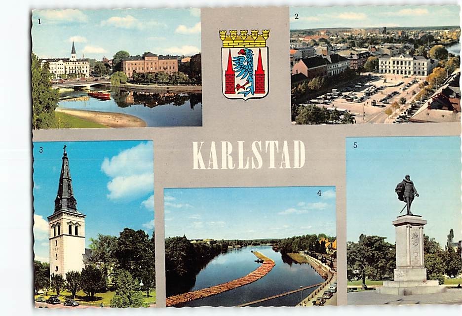 Postcard Scenes & Views Karlstad in Sweden