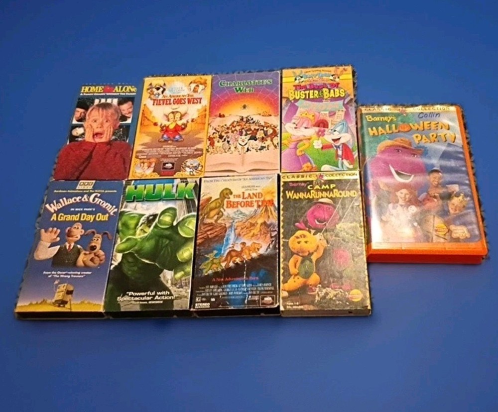 Lot Of 9 Children's VHS Tapes Includes Classics