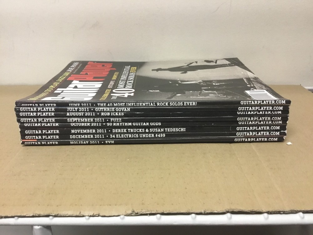 Lot of 8 - 2011 Guitar Player Magazines - Govan / Trucks / 50 Rhythm Gods / Fuzz