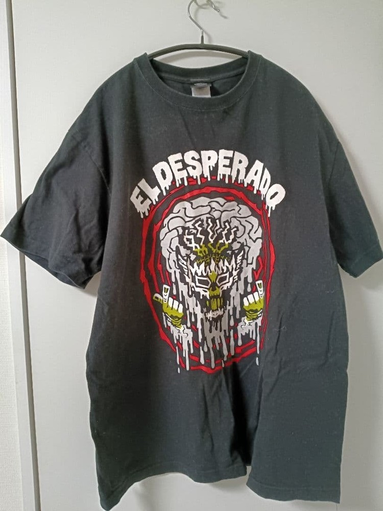 Japan Pro Wrestling EL DESPERADO T-shirt Black XL Cotton Logo Graphic