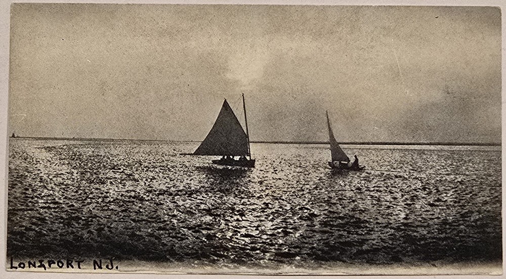 Longport New Jersey Sailboats Vintage Postcard Undivided Back