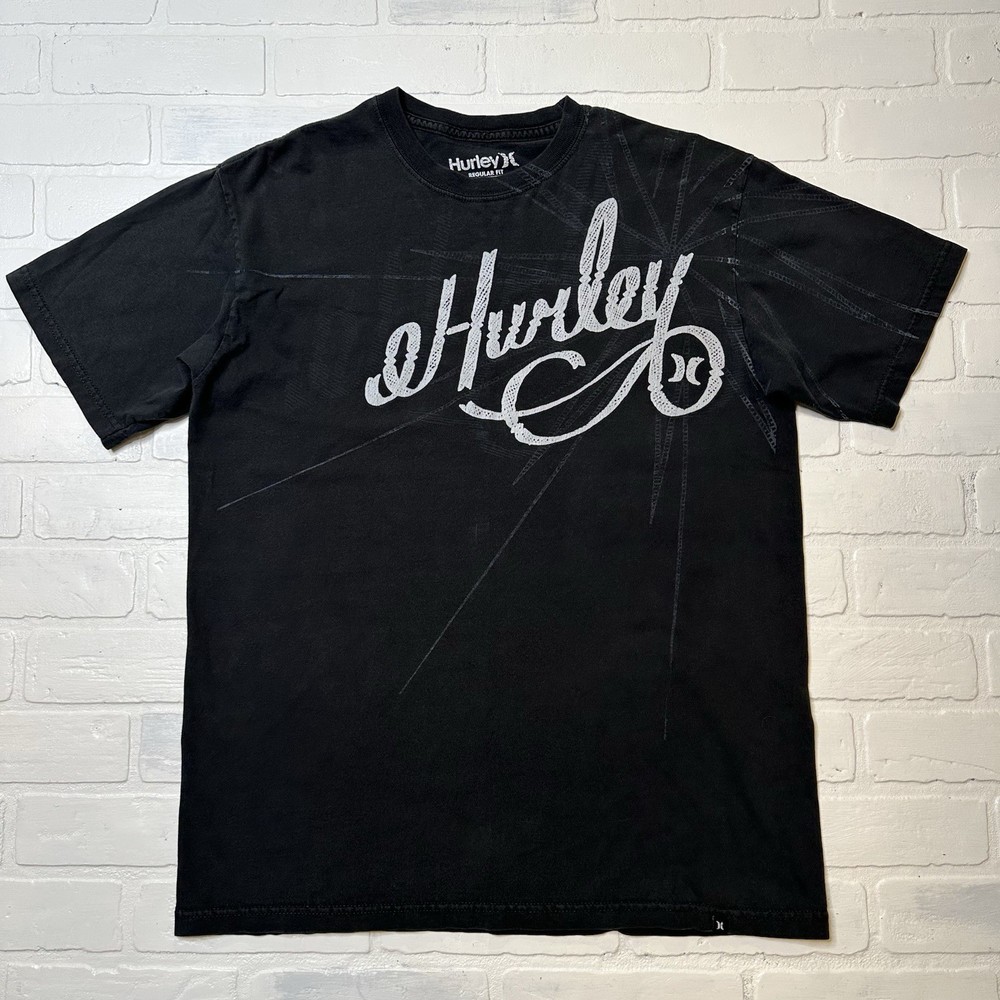 Hurley T Shirt Men’s L Graphic Grunge Skater Surf VTG 90s Y2K