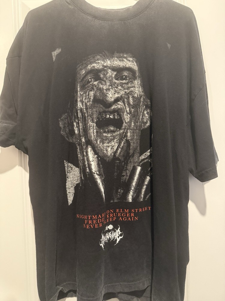 Civil Regime Nightmares American Classic Oversized Tee in Vintage Black - XL