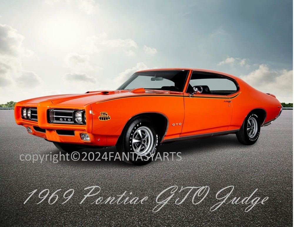 1969 Pontiac GTO Judge Muscle Car Premium Glossy Photo Print 8