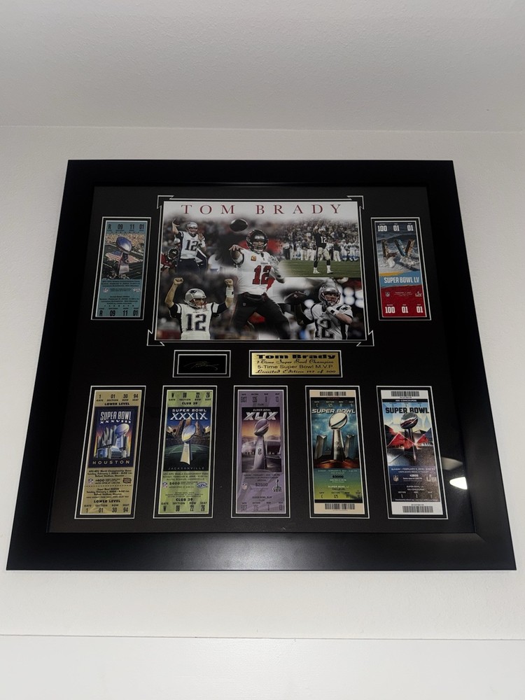 Tom Brady Super Bowl Limited Edition 30x30 Collage 157/500