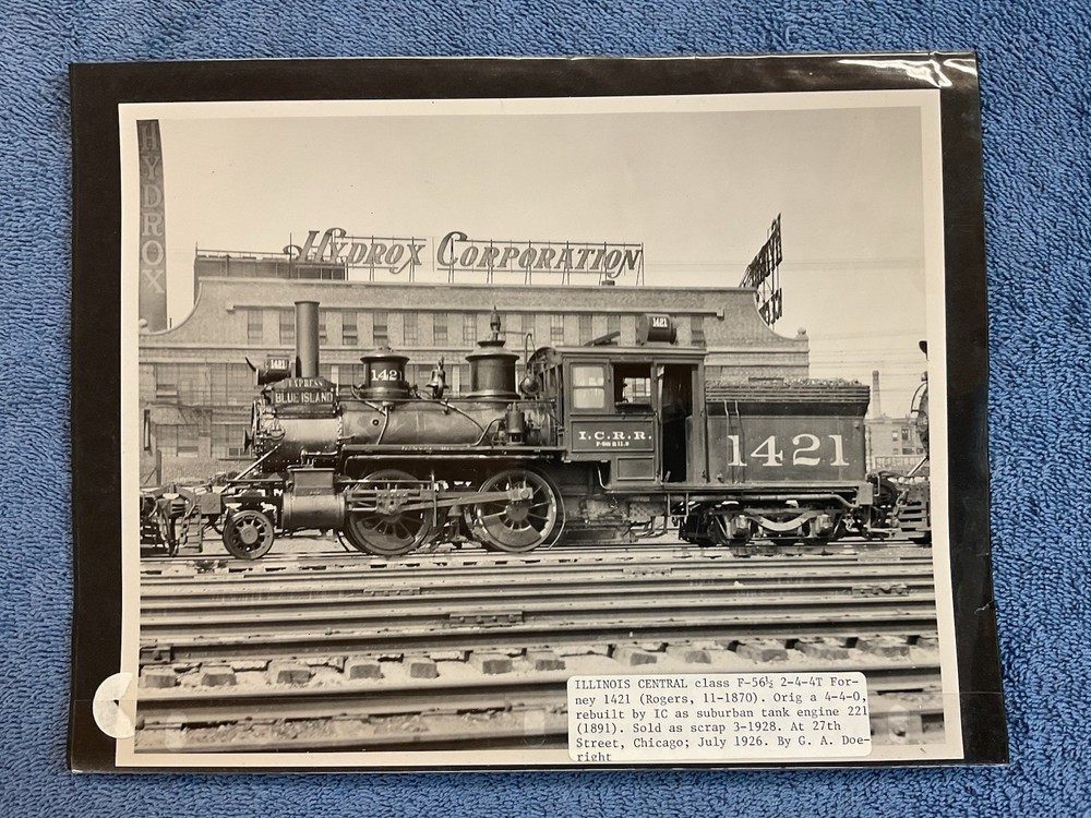 Original Illinois Central Railroad Black & White 8x10 Photograph