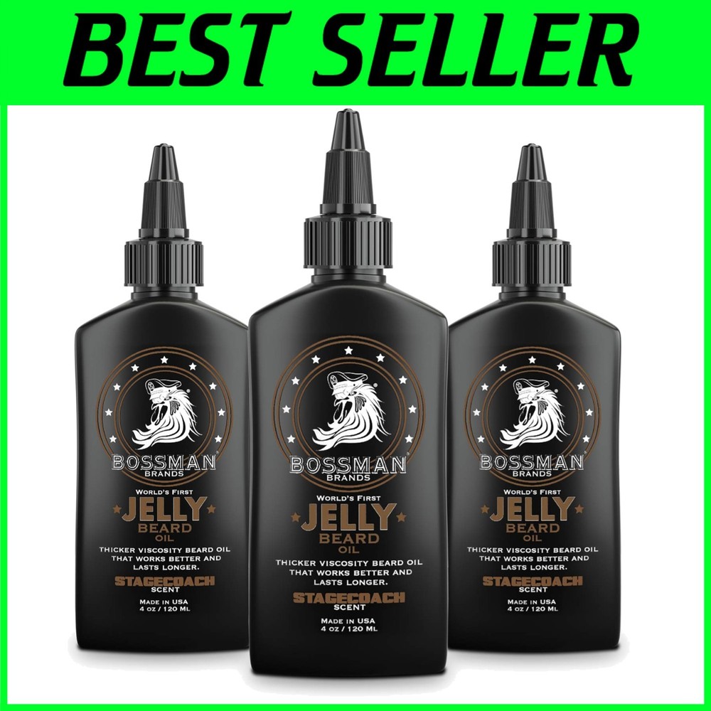 3-Pack Jelly Beard Oil - Moisturizing Formula