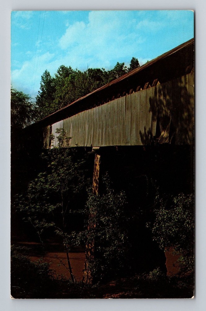 Alabama AL Blount County Nectar Covered Bridge Vintage Postcard