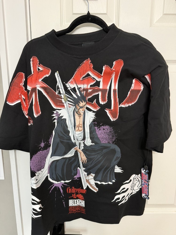 Civil Regime x Bleach Anime Zaraki 199X Oversized Tee Small