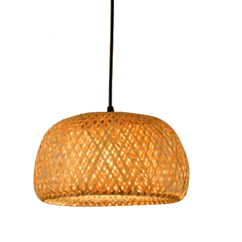 Modern Hand-Knitted Bamboo Weaving Chandelier for Restaurant Elegance