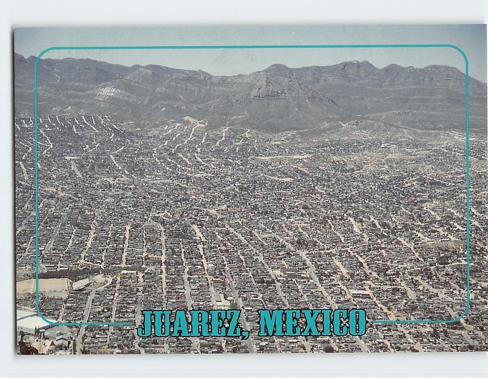 Postcard Aerial View Juarez Mexico