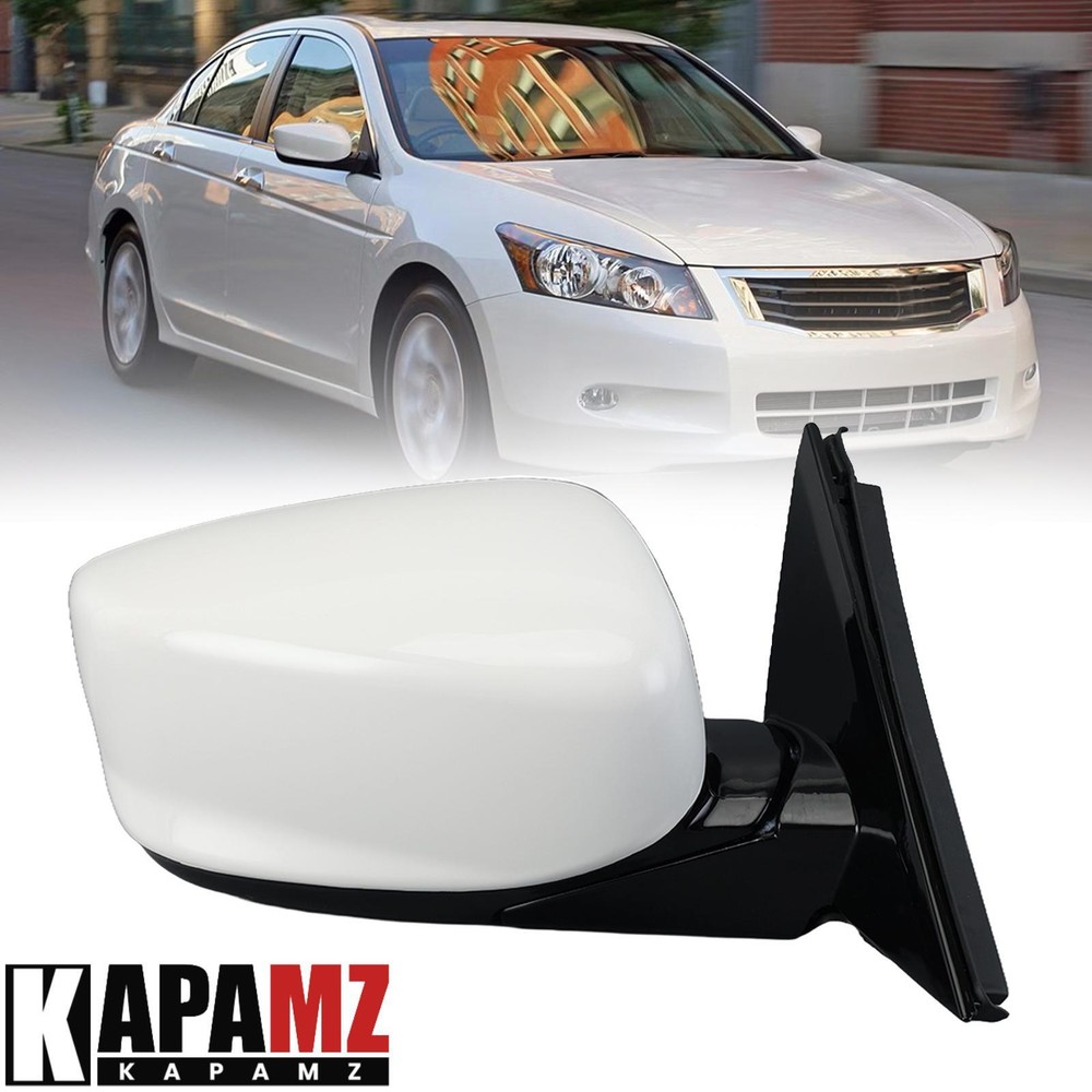 2008-2012 Honda Accord Sedan Heated Right Side Mirror White 5-Pin RH  