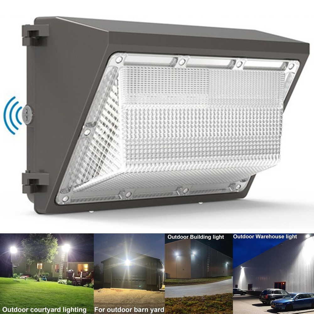120W LED Wall Pack Light W/photocell Dusk to Dawn Commercial Industrial 5000K US