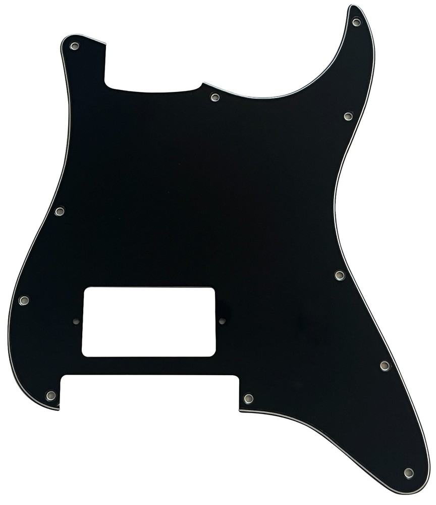 3 Ply Black Pickguard Guitar Parts For Strat Floyd Rose Tremolo H Humbucker