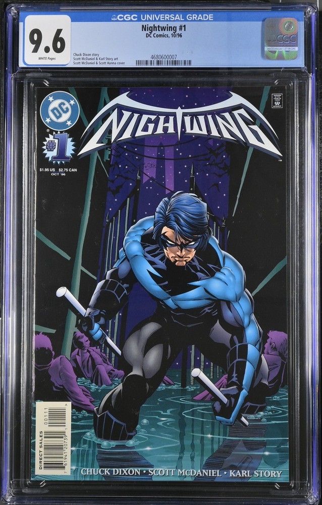 Nightwing #1 Cgc 9.6 White Pages   Dc Comics 1996