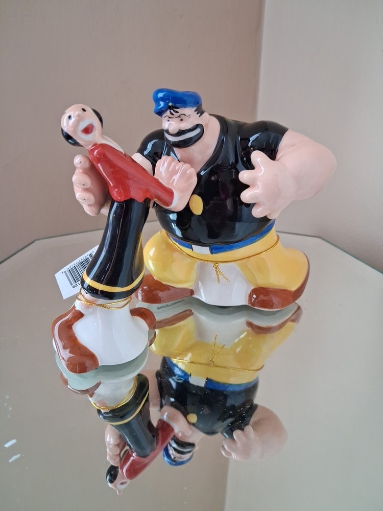 Vtg Bluto And Olive Oly Salt And Pepper Shakers Rare Westland Giftware Magnetic
