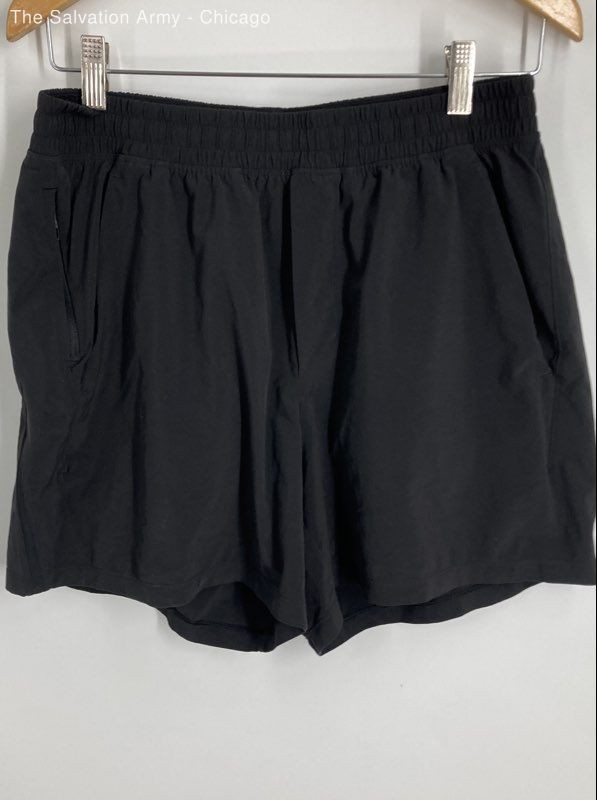 Lululemon Mens Black Gray Elastic Waist Pull On Athletic Shorts Size L Lot Of 2