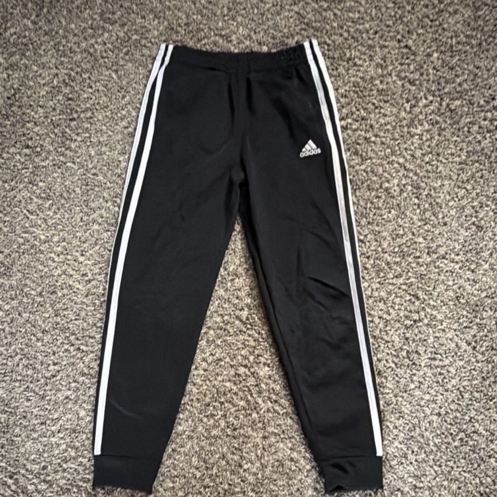 adidas Men's Black Track Pants Activewear Pants M Elastic Waist