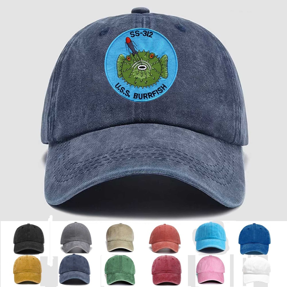 Custom Embroidered Hat SS-312 USS Burrfish, Veteran Cap, Trucker Hat, Gift Idea