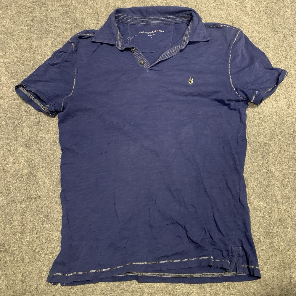 John Varvatos USA Polo Shirt Mens Size Small Sz S Short Sleeve Cotton Casual