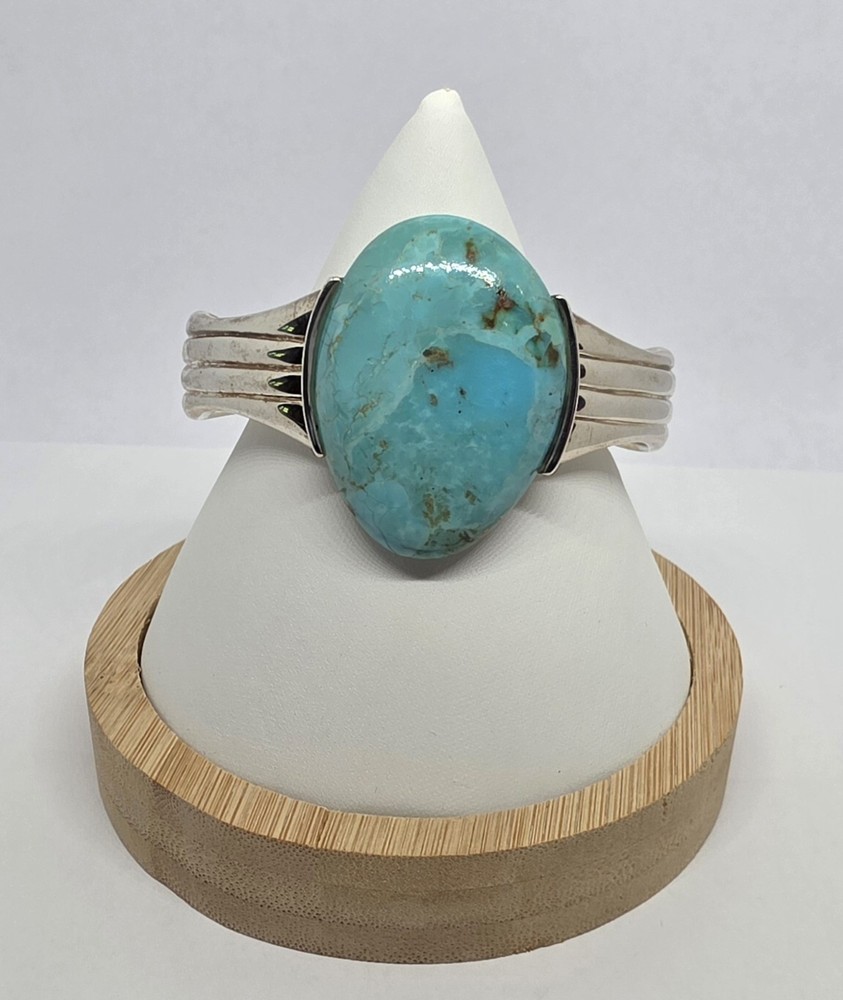 Barse Turquoise (925 SS) Cuff Bracelet (Sz 6.75)
