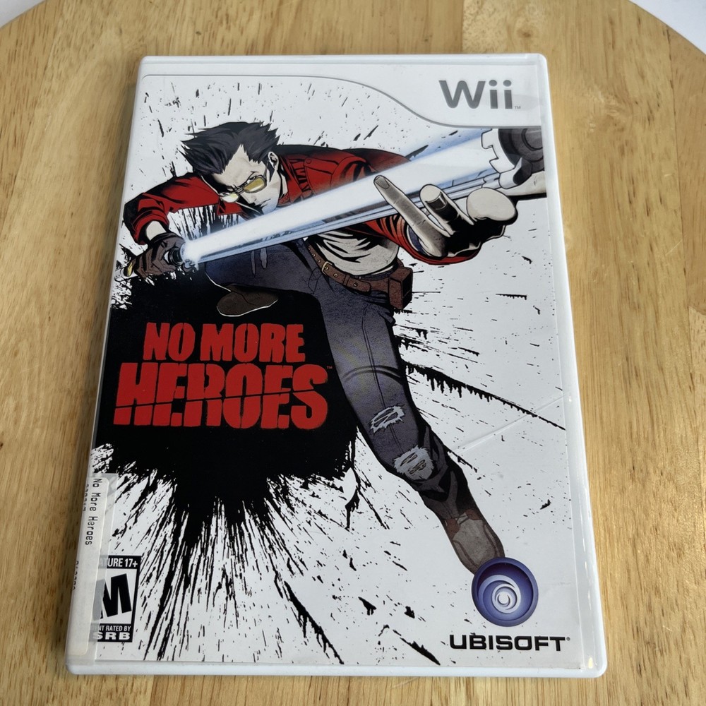 Nintendo Wii No More Heroes Complete in Box Video Game CIB Tested with Manual