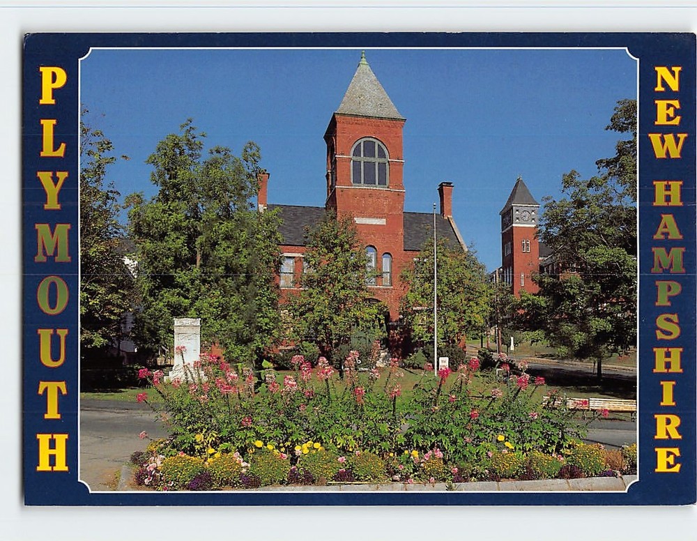 Postcard Town Hall Plymouth New Hampshire USA