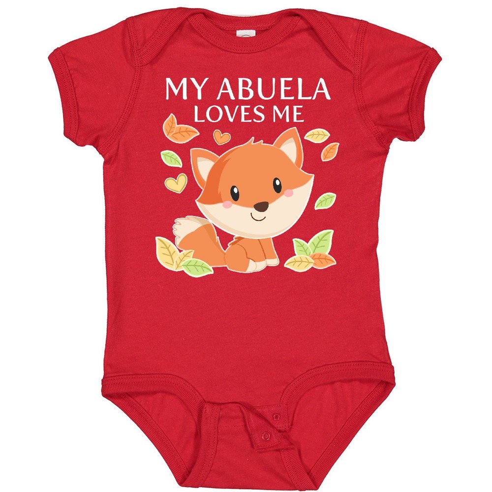 Inktastic My Abuela Loves Me- Little Fox Baby Bodysuit Family Foxes Grandma New-image