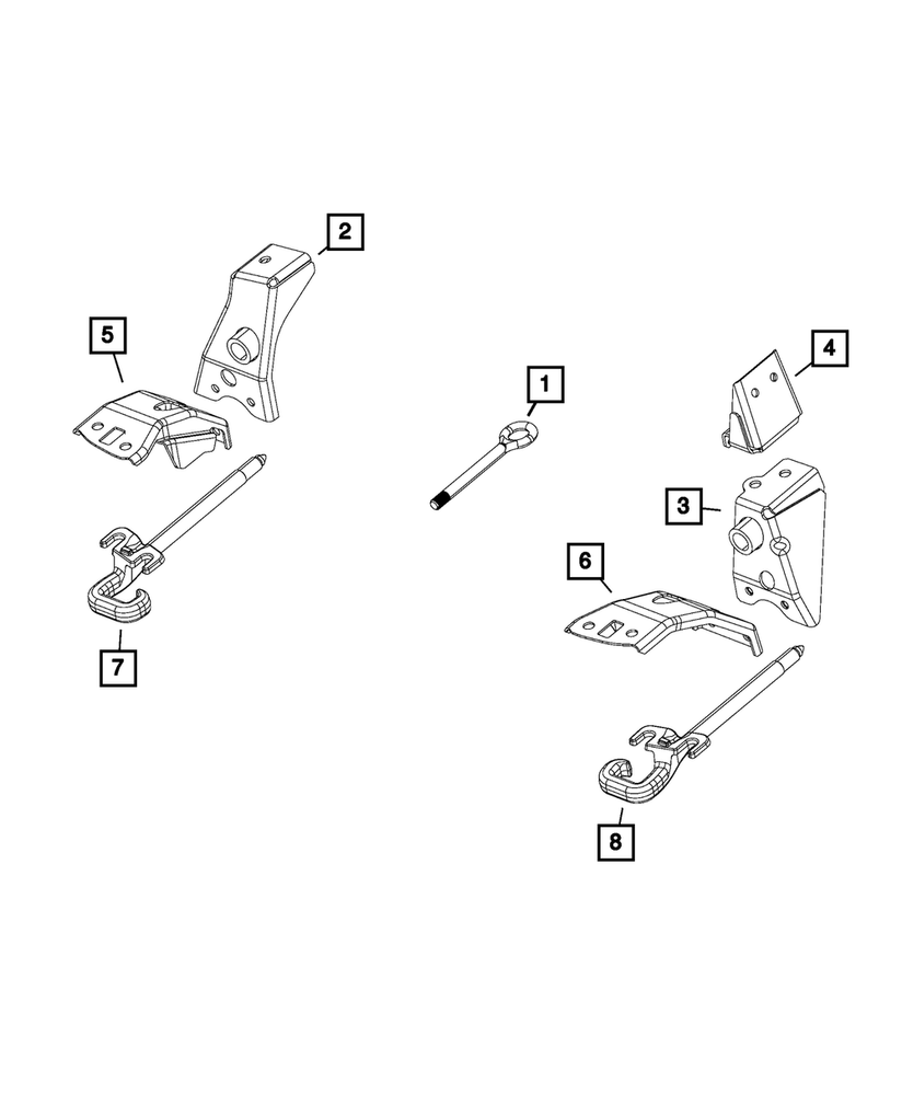 Genuine Mopar Tow Hook Bracket US Part 68446407AA
