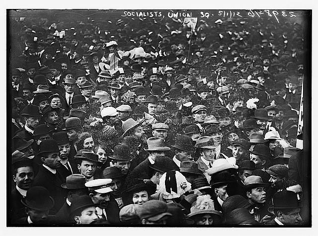 Photo:Union Square New York City NY 1912 Socialist Crowd Gathering