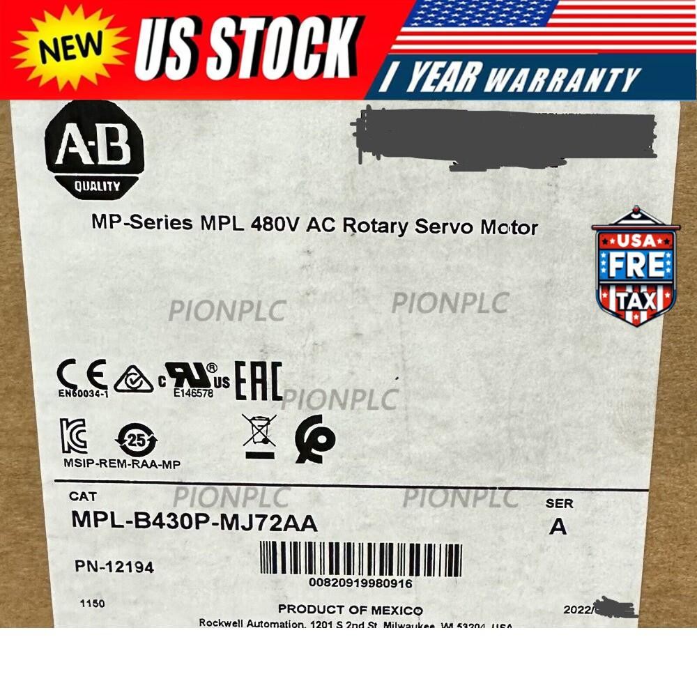 SEALED Allen-Bradley MPL-B430P-MJ72AA 480V AC Rotary Servo Motor US Free Tax