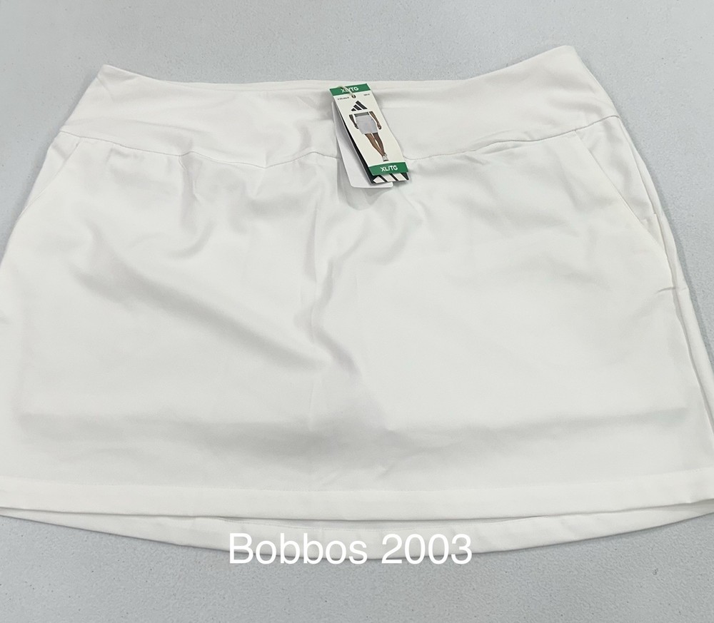 Adidas Women's Solid Skort, White, Size XL