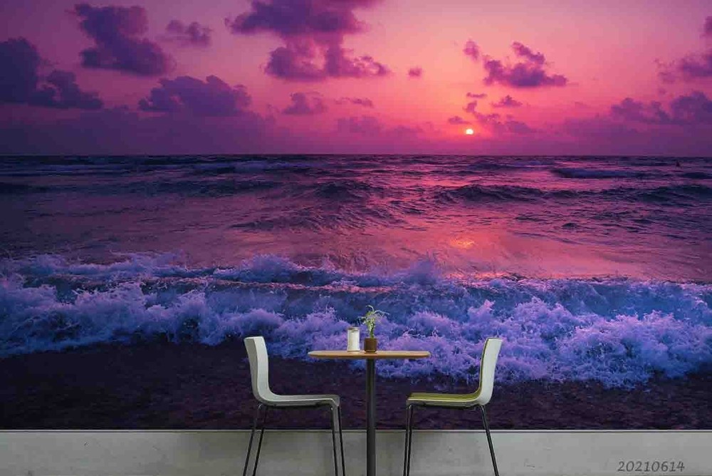 3D Sea Sky Sunset Landscape Wall Murals Wallpaper Murals Wall Sticker