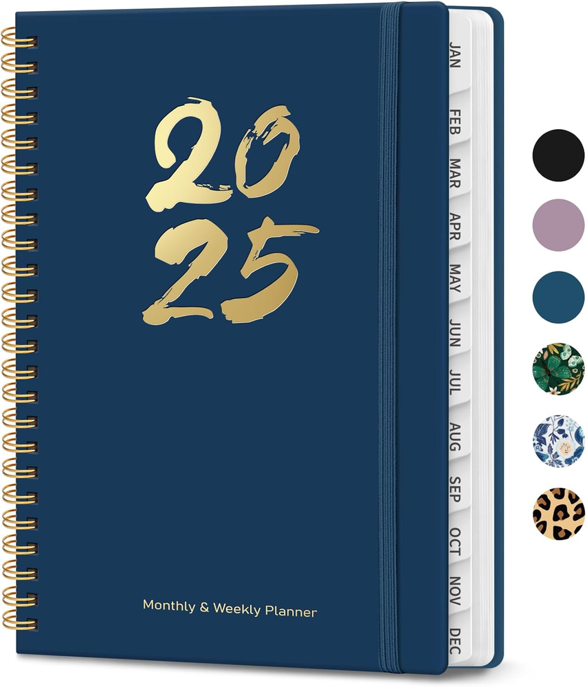 2025 Planner, Weekly and Monthly Calendar Planner Book (Jan 2025 - Dec 2025), Ha