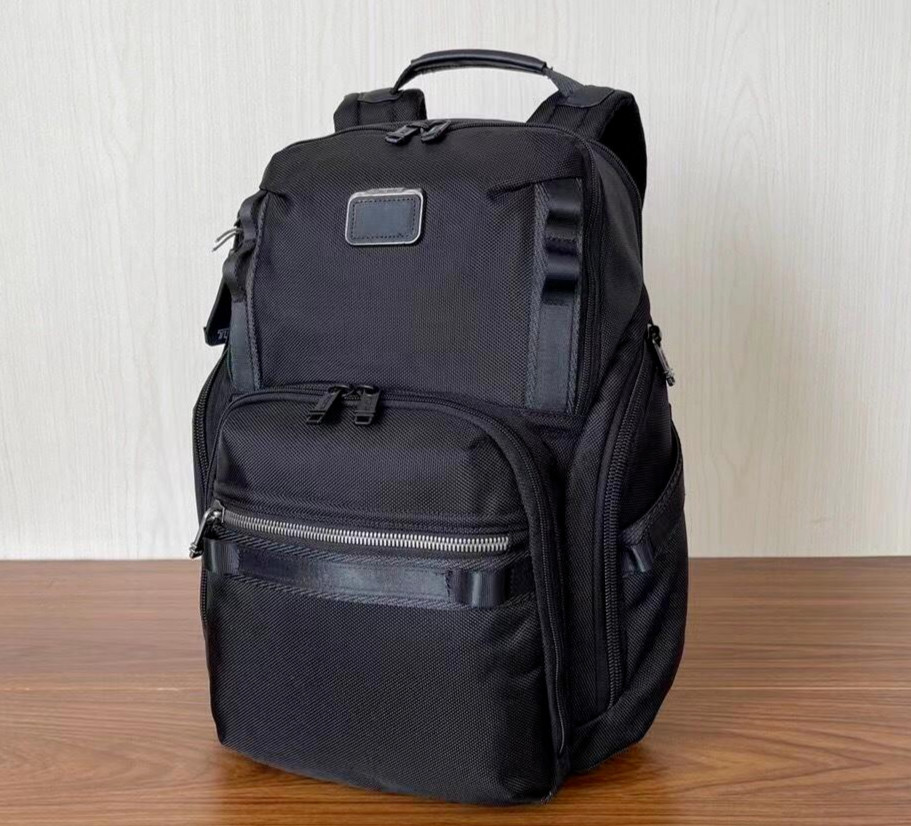 TUMI ALPHA BRAVO SEARCH 232789D Black Backpack Nylon Leather High Function NEW#