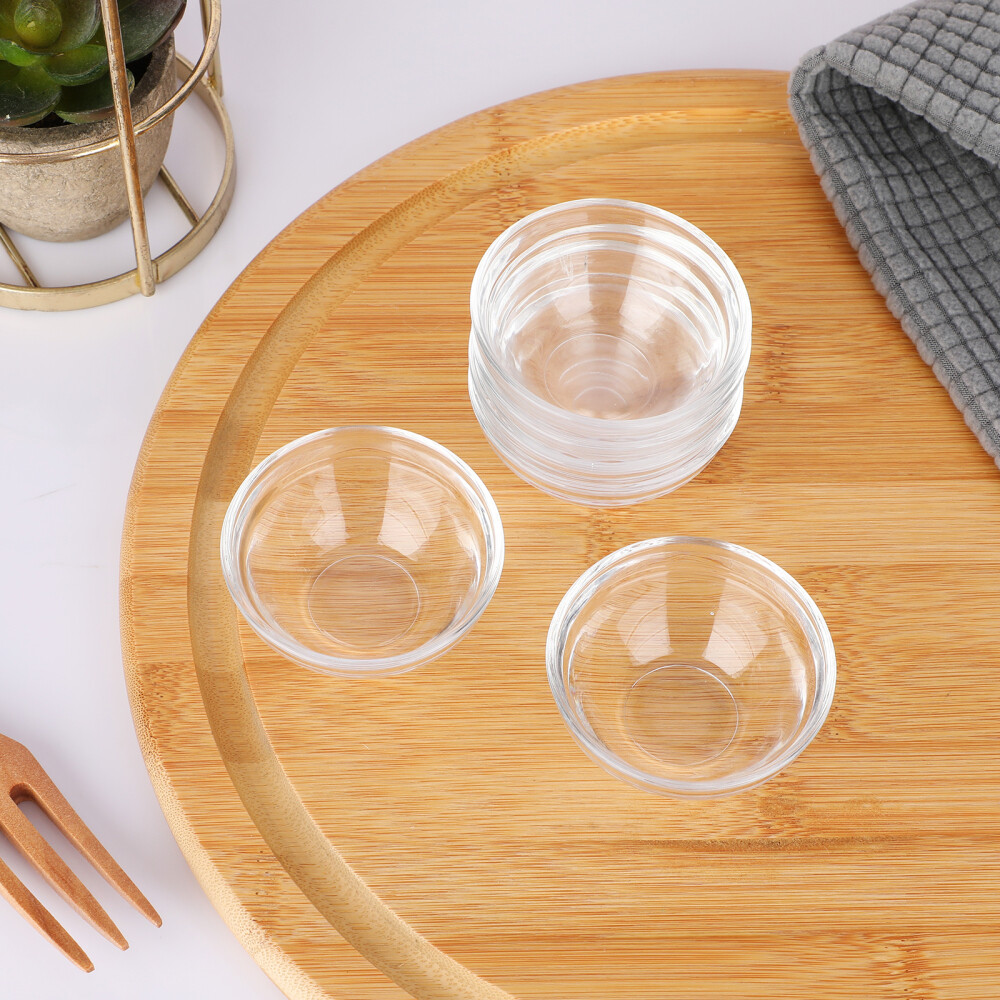 6-Piece Glass Bowls for Cake Jelly Desserts – Elegant Tableware Set
