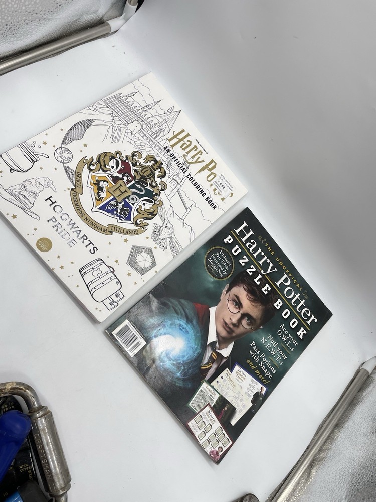 Harry Potter Official Hogwarts Coloring Book & Unofficial Harry Potter Puzzle Bk
