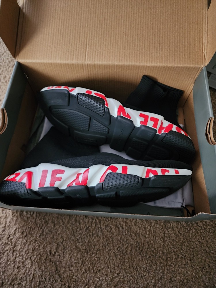 Balenciaga Speed Trainer Red Graffiti Size 12