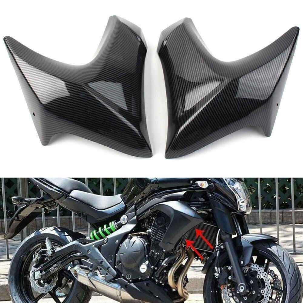 Injection Left & Right Radiator Cover Panel Fairing Fit Kawasaki ER6N 2012-2016