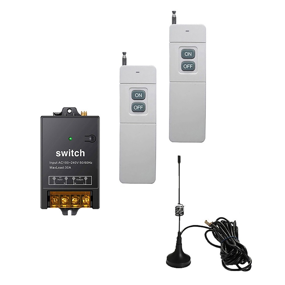 AC100V-240V 433MHZ 2CH Remote Control Switch Wireless Transmitter Receiver Set