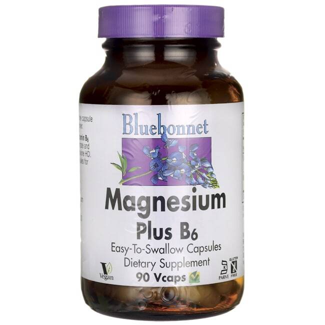 Bluebonnet Nutrition Magnesium Plus B6 90 Vcaps