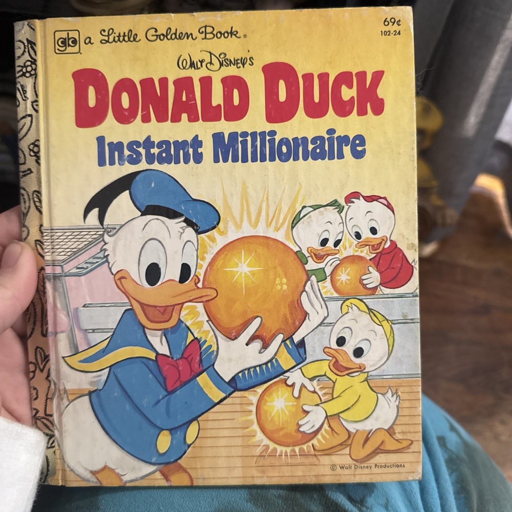Donald Duck Instant Millionaire [Little Golden Book Hardcover 1978]