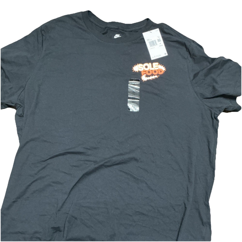 Nike sole food Men's 2XL Black Graphic Crew Neck T-Shirt DN5177-010