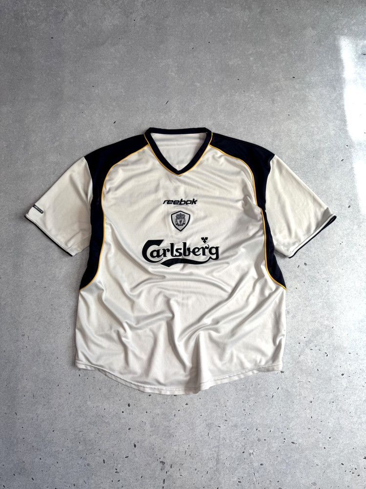 Vintage Reebok Liverpool FC Soccer Jersey T Shirt Carlsberg