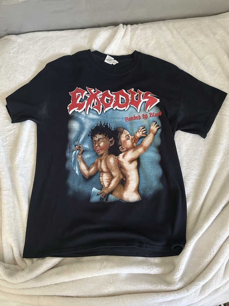 2017 Print Exodus 'Bonded by Blood' Band T Shirt Men’s Large