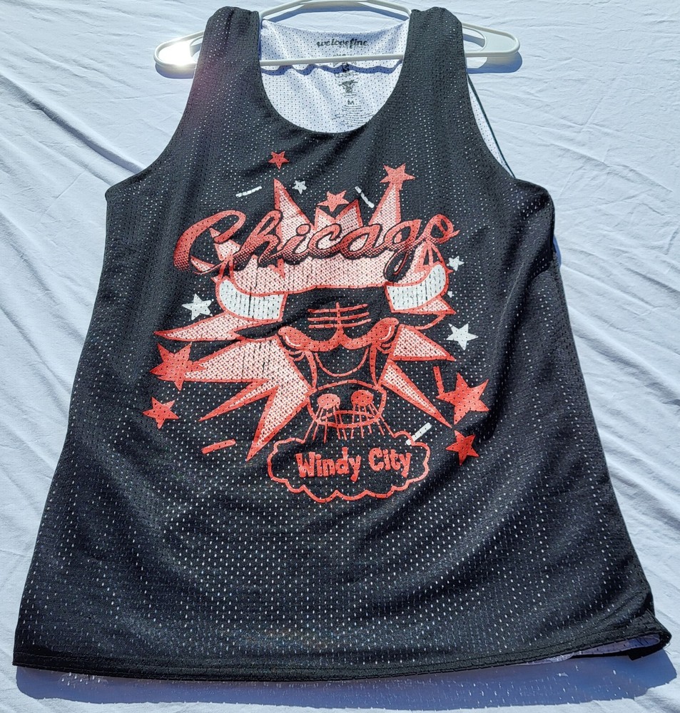 Chicago Bulls Mesh Tank Top Mens Medium Hardwood Classics Jersey